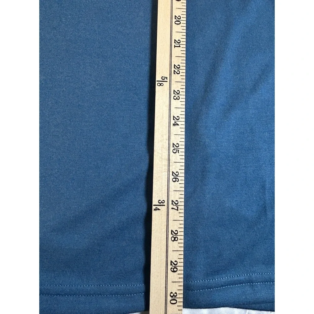 Slazenger Men Pullover Shirt 2XL Blue Longsleeve Golf Performance 1/4 Zip Active